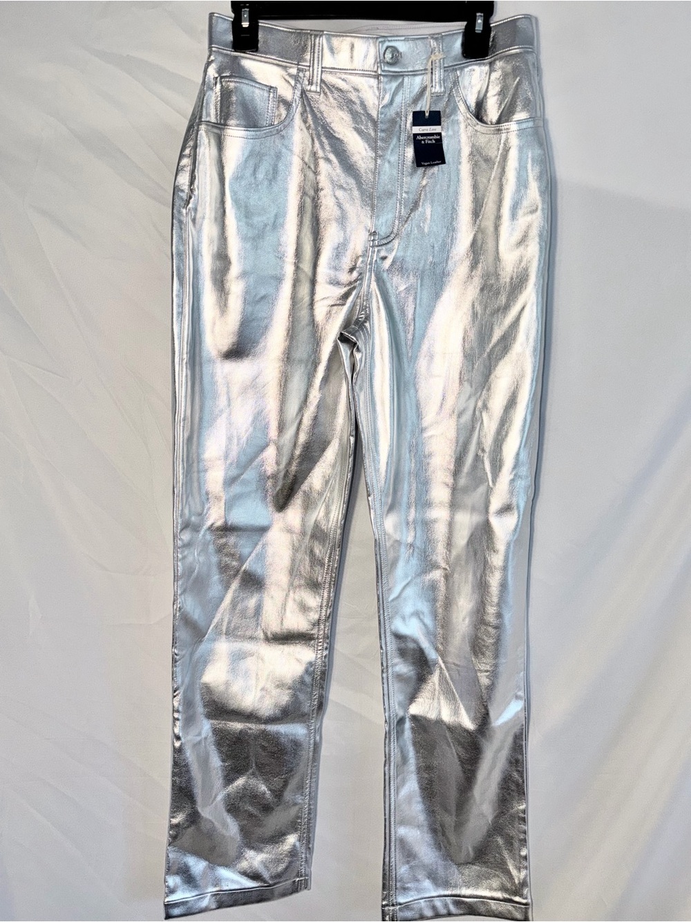 Abercrombie & Fitch The 90s Straight Ultra High Rise Vegan Leather pants